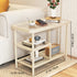 Modern Minimalist Rectangular Glass Iron Side Table 3-Tier For Living Room