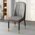 Modern Simplicity Leather Sponge Carbon Steel Metal Square Dining Chair Backrest Armrest For Dining Room