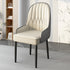 Modern Simplicity Leather Sponge Carbon Steel Metal Square Dining Chair Backrest Armrest For Dining Room