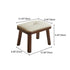 Modern Minimalist Square PU Leather Solid Wood Chair Backless Armless For Living Room