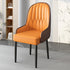 Modern Simplicity Leather Sponge Carbon Steel Metal Square Dining Chair Backrest Armrest For Dining Room