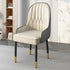 Modern Simplicity Leather Sponge Carbon Steel Metal Square Dining Chair Backrest Armrest For Dining Room