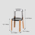 Modern Minimalist Round Wooden ABS PC Chair Four Legs Backrest For Living Room