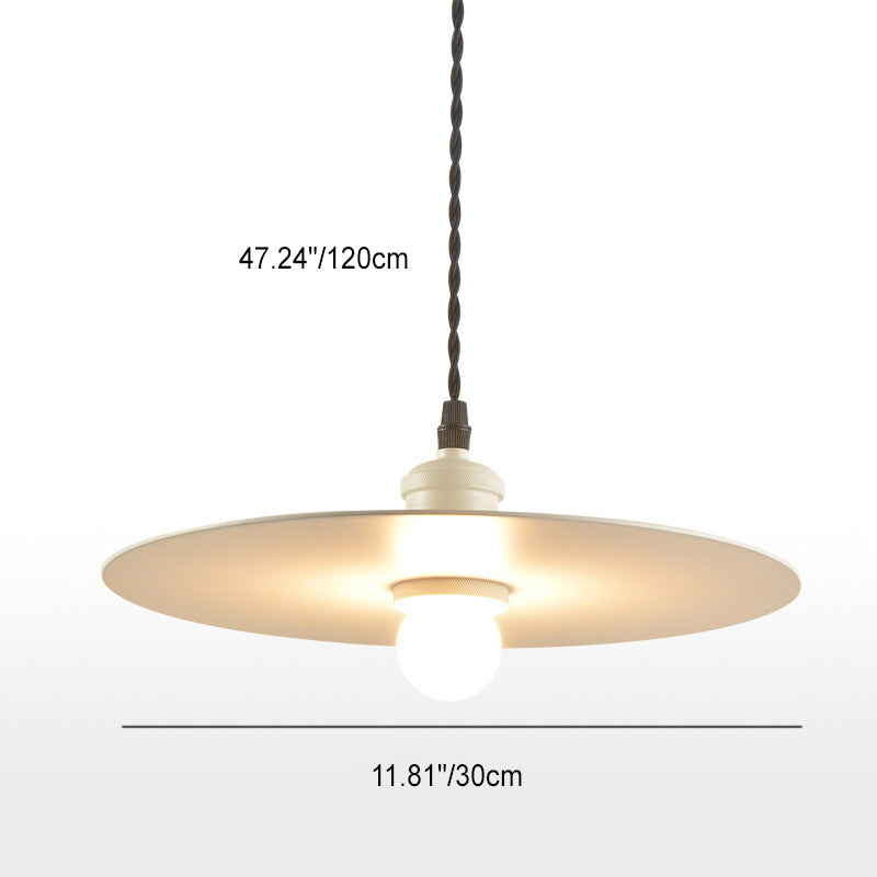 Modern Minimalist Round Iron 1-Light Pendant Light For Dining Room