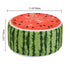 Contemporary Creative Fruit Pattern Round Fabric Pouf Footstool For Living Room