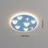 Contemporary Creative Kids Iron Acrylic Round Irregular Shape Mouse Cloud LED Flush Mount Ceiling Light For Bedroom