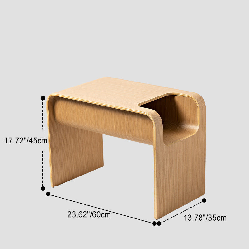 Modern Minimalist Square Wood Coffee Table For Living Room