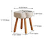 Contemporary Creative Cloud Clover Wood Lambswool Foam Chair Four Legs For Living Room