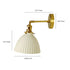 Modern Minimalist Half Round Copper Ceramic 1-Light Wall Sconce Lamp For Bedroom