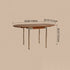 Modern Minimalist Foldable Oval Melamine Faced Board Wood Stainless Steel Dining Table For 4 Seats