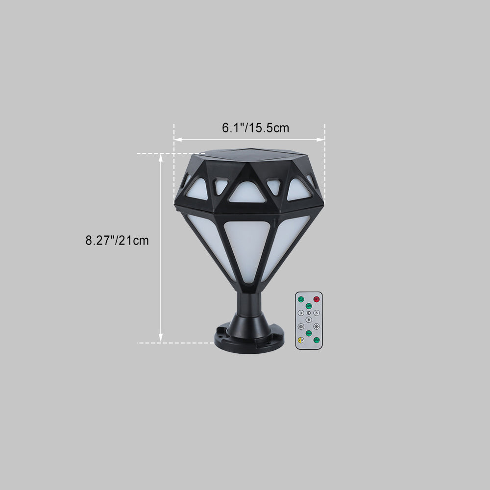 Modern Art Deco Waterproof Solar ABS PC Plastic Acrylic Diamond LED Landscape Lighting Outdoor Light For Garden