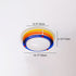 Modern Minimalist Colorful Iron Acrylic Disc Splicing LED Flush Mount Ceiling Light For Bedroom