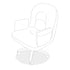 Contemporary Scandinavian Curved Square Cotton Linen Nylon Desk Chair Backrest Arm For Home Office