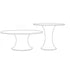Contemporary Luxury Round Column Marble Stainless Steel Coffee Table Set For Living Room