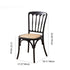 Traditional Vintage Round Rattan Solid Wood Dining Chair Backrest For Dining Room