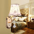 Traditional European Floral Fabric Iron 1/2 Light Wall Sconce Lamp For Living Room