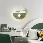 Modern Minimalist Cream Round Love Wave Iron Acrylic LED Wall Sconce Lamp For Bedroom