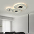 Modern Minimalist Irregular Water Ripple Oval Aluminum LED Flush Mount Ceiling Light For Living Room