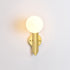 Contemporary Scandinavian Orb Vertical Strip Iron Glass 1-Light Wall Sconce Lamp For Living Room