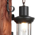 Traditional Rustic Rectangular Cylinder Wood Hardware 4-Light Chandelier For Living Room