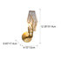 Contemporary Luxury Copper Crystal Polygon Branch 1-Light Wall Sconce Lamp For Living Room