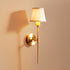 Traditional Rustic Copper Fabric Cylinder 1/2 Light Wall Sconce Lamp For Bedroom