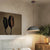 Traditional Japanese Wabi-Sabi Handcrafted Ceramic Round Shade 1-Light Pendant Light For Dining Room