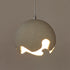 Traditional Japanese Iron Resin Cracked Eggshell Design 1-Light Pendant Light For Dining Room