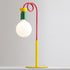 Contemporary Creative Colorblock Geometric Iron Spiral Strip Design 1/2-Light Table Lamp For Bedroom