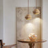 Traditional Japanese Natural Fruit Shell Design 1-Light Pendant Light For Dining Room