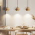 Traditional Japanese Natural Fruit Shell Design 1-Light Pendant Light For Dining Room