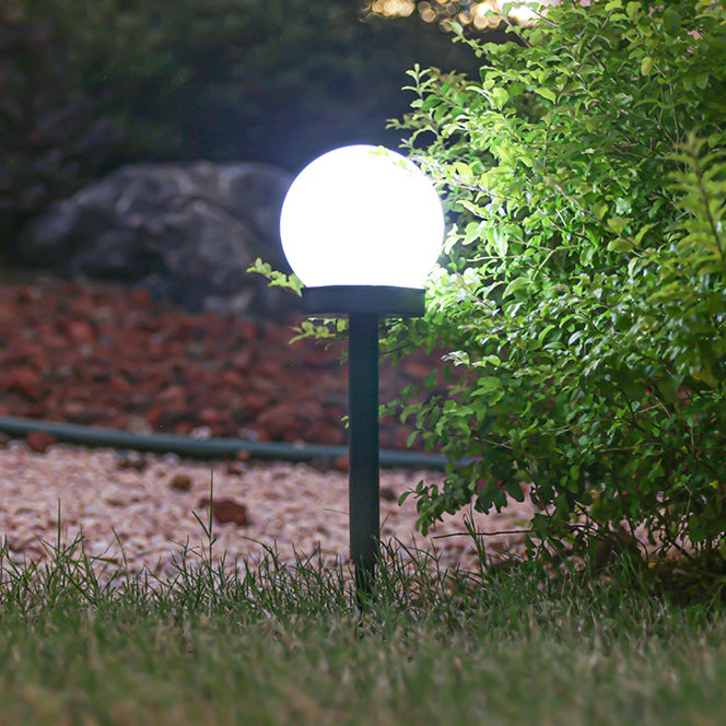 Modern Minimalist Waterproof Solar Globe ABS LED Landscape Light For Garden