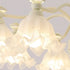 Traditional French Iron Glass Flower 4/6/8 Light Chandelier For Living Room