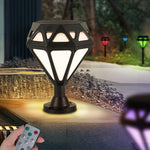 Modern Art Deco Waterproof Solar ABS PC Plastic Acrylic Diamond LED Landscape Lighting Outdoor Light For Garden