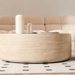 Modern Minimalist Round Fiberglass Coffee Table For Living Room