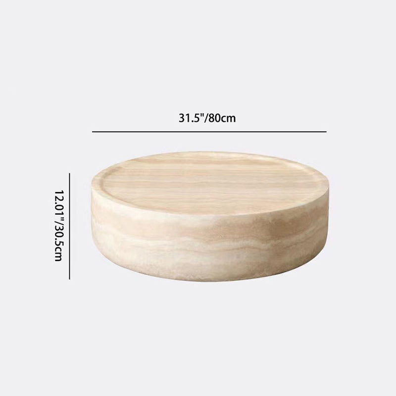 Modern Minimalist Round Fiberglass Coffee Table For Living Room