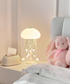 Modern Art Deco Iron Acrylic Jellyfish LED Table Lamp For Bedroom