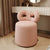 Contemporary Nordic Round Lambswool Swivel Footstool Butterfly Backrest For Entryways