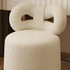 Contemporary Nordic Round Lambswool Swivel Footstool Butterfly Backrest For Entryways