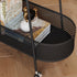 Modern Simplicity Elliptical Glass Iron Movable Side Table 2-Tier For Living Room