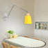 Modern Minimalist Retractable Cylinder Iron Zinc Wood 1-Light Wall Sconce Lamp For Bedroom