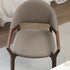 Contemporary Scandinavian Leather Ash Wood Sponge Square Dining Chair Backrest Armrest For Dining Room