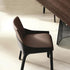 Contemporary Scandinavian Saddle Microfiber Leather Carbon Steel Sponge Square Dining Chair Backrest For Dining Room