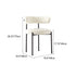 Modern Minimalist Round Velvet Upholstered Stainless Steel Tubular Legs Dining Chair Backrest Armless For Dining Room