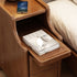 Modern Minimalist Rectangular Solid Wood Nightstand 2-Drawer For Bedroom