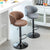 Modern Minimalist Round Fabric Stainless Steel Bar Stool Backrest For Dining Room