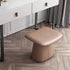 Modern Minimalist Square Microfiber Leather Solid Wood Vanity Stool Backless Armless For Bedroom