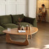 Traditional Japanese Triangle Rubber Wood Coffee Table For Living Room