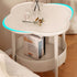 Modern Simplicity Four-Leaf Clover Round PP End Table 2-Tier For Living Room