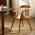 Contemporary Scandinavian Round Back Solid Wood Dining Chair Backrest Armrest For Dining Room